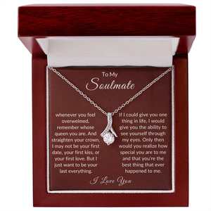 Collier classique My Soulmate avec carte personnalisée - Pendentif en cristal de cuivre, bijou romantique, cadeau pour la Saint-Valentin, la fête des mères, UIONEN - Product Image 5