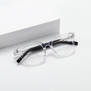 Transparent Full Rim Rectangle <b>Eyeglasses</b> Anti Blue Light Lightweight Resin Lens Women Adult Daily Wear - Product Image 6