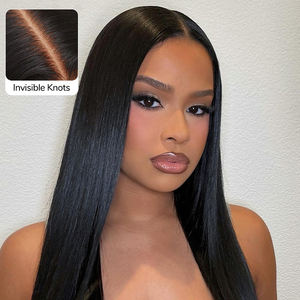 Nuova moda vietnamita venditore di capelli umani parrucca anteriore in pizzo capelli vergini lisci onda profonda HD parrucca senza colla capelli umani - Product Image 1