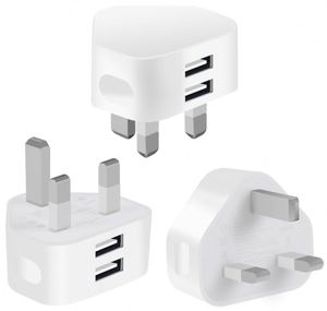 Factory Wholesale 3 Pin <b>UK</b> <b>Plug</b> 5V 2.1A USB Charger Universal Mobile Phone USB Travel <b>Adapter</b> for iPhone 5 6 USB Wall Charge - Product Image 1