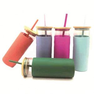 1. Taza de Viaje de Paja de Bambú - Botella de Vidrio Sostenible y Ecológica para Beber - Product Image 5