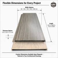 Panel de Techo de Aluminio con Ventilación y Ranuras en Forma de Lengüeta con Acabado de Madera MEIYU