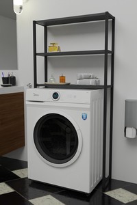 Washing Machine Top <b>Storage</b> Rack 3-Tier Metal Organizer for Bathroom <b>Space</b>-<b>Saving</b> Modern Design for Dryer Top - Product Image 2