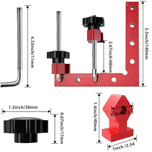 Positioning Squares Right Aluminum Alloy L-Type Clamp Woodworking Carpenter Clamping Tool