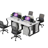 Scrivania Direzionale Economica in MDF, Moderna Scrivania per Ufficio, Tavolo per Riunioni e Reception, Tavolo da Lavoro per Capo