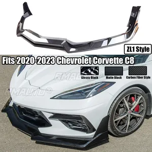 Pour Chevrolet Corvette C8 Z51 STG 2 portes 2020-2023, spoiler avant, aileron, style carbone, style ZR1 - Product Image 1