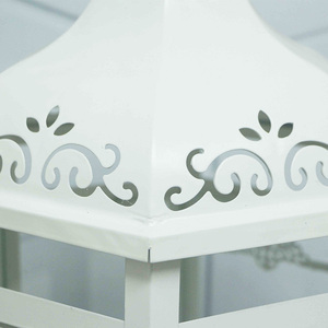 Moroccan <strong>lantern</strong> set of 3 metal <strong>lantern</strong> <strong>White</strong> garden decoration wedding candle for home and decoration fyd glass - Product Image 4