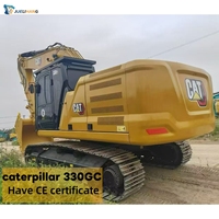 Excavatrice sur chenilles CAT 330, 1300 heures, 30T, pelleuse robuste, moteur Cat C7.1, profondeur de creusement de 23,8 pieds