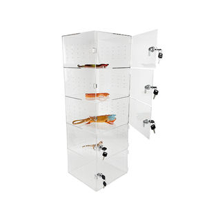 Cages d'écran d'air d'<span class=keywords><strong>habitat</strong></span> de reptiles en métal portatives avec la boîte d'élevage de cage de Reptile de porte et de loquet pour des araignées - Product Image 1