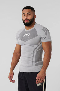 Men's <strong>Compression</strong> <strong>Short</strong> - Sleeve T - Shirt With Unique Chest Logo, Crafted for Gym Workouts, Bodybuilding, Intensity Training - Product Image 6