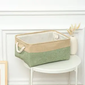 Homeplus 2024 New home use Linen Closet Organizer fabric storage box Canvas Organization Baskets for Organizing and Storage