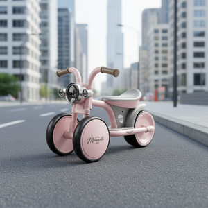 Tricycle pour enfants de style <span class=keywords><strong>vintage</strong></span>, <span class=keywords><strong>3</strong></span> <span class=keywords><strong>roues</strong></span>, vélo pour tout-petits avec phare, poussette rétro pour bébé, possibilité de personnalisation des couleurs - Product Image 3