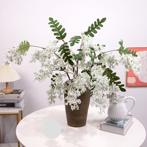 3 Tallos de Flores Artificiales de Locust, Flores Artificiales Adecuadas para Decoración de Interiores y Exteriores, Fiestas, Bodas, Ramos - Product Image 6