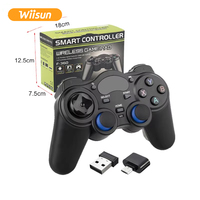 Controlador de juegos inalámbrico de 2,4G con Micro USB OTG ConverterJoystick Gamepad para PS3/PS2 Android TV Box PhoneTablet PC
