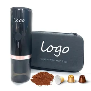 Máquina de café portátil automática com aquecimento rápido, 20 barras, operação com uma tecla, impressão para viagens, negócios, PCM03, personalizável por USB