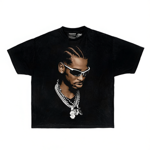 T-Shirt Oversize con Grafica Iced Out Chains, Stile Streetwear Y2K - Product Image 2