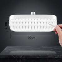 Pommeau de douche carré de 10 pouces, super fin, encastré au plafond, pour système de douche