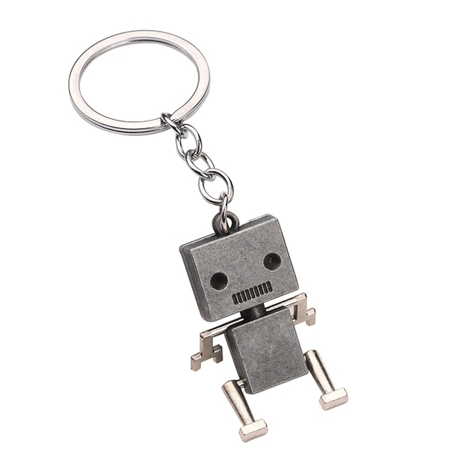 Hot Sale Movable Astronaut Key Chain Space Robot Key Chain Metal Keychains for Car Key Holder Gifts