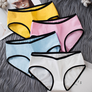 Noir élastique pas cher taille moyenne fille slips pur coton femme sous-vêtements <span class=keywords><strong>culotte</strong></span> - Product Image 3