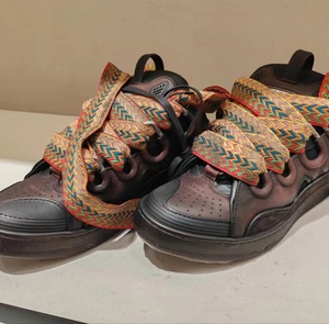 Baskets tendance en cuir véritable à plateforme épaisse, lacets larges, chaussures de skate décontractées, chaussures de ville pour couple - Product Image 2
