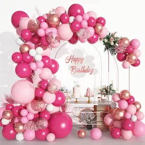 New Product Rose Red Balloon Chain Set Balloon Arch Kit For Party Birthday Wedding Decoration