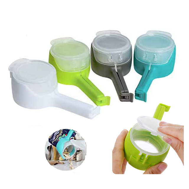 Plastic Bag Moisture Sealing Clamp Food Storage Sealing Clips Bag Clip with Pour Spouts