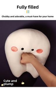 <span class=keywords><strong>Almohada</strong></span> de Peluche con Forma de Diente, Relleno de Algodón PP, Diseño de Sonrisa, Decoración Festiva para Bebés, Juguete de Peluche Personalizable - Product Image 6