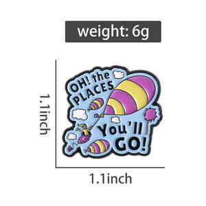 Broches de Esmalte de <span class=keywords><strong>Dr</strong></span>. Seuss, Pin de Solapa con Diseño de Gato con Sombrero, Joyería, Regalo al por Mayor - Product Image 6