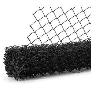 Fencer <b>Wire</b> Chain Link <b>Mesh</b> 2-3/8 Inch Diamond Black Vinyl Coated Galvanized Steel Fence Fabric for Outdoor Use - Product Image 1