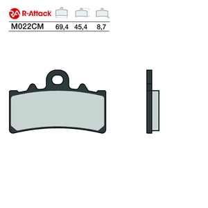 Plaquettes de frein moto R-Attack M022CM en carbone-céramique avant homologuées R90 - Product Image 1