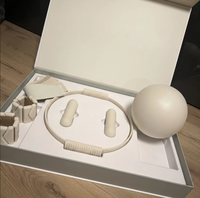 Kit complet de Pilates et de yoga, chaussettes antidérapantes, anneau flexible, ballon de Pilates souple, poids réglables - Équipement d'exercice polyvalent
