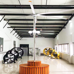 Ventilador de poste de 4,28 M, ventilador industrial de pie con paraguas HVLS con luz para salas de recepción de hoteles - Product Image 6