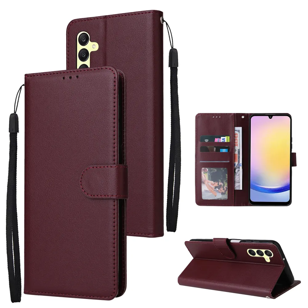 Funda de teléfono móvil de lujo para Samsung A25 Funda de cuero con billetera Accesorios para teléfono