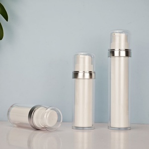 Refillable Double Wall Airless <b>Pump</b> Cosmetic <b>Bottle</b> 15ml 30ml 50ml PS Airless Cosmetic <b>Bottle</b> Vacuum Dispenser <b>Pump</b> <b>Bottle</b> - Product Image 2