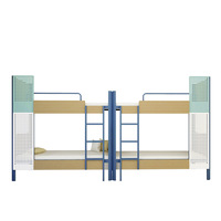 Lit superposé en fer à double étage, lit conjoint, design moderne et simple pour la maison, l'école, les dortoirs, les hôtels