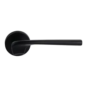 Latest Styles Door Locks And Handles Black Designer Metal Door Handle Lock Interior For Wooden Door