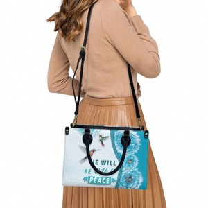 He Will Be Our Peace Nuove Borse a Spalla da Donna in Pelle PU, Borse Tote Personalizzabili con Motivo, per Feste, Vendita all'Ingrosso - Product Image 5