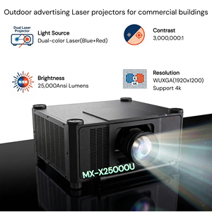 Proyector Láser <span class=keywords><strong>de</strong></span> Alta Luminosidad <span class=keywords><strong>de</strong></span> 25000 Lúmenes para Mapeo 3D en Exteriores, Proyección en Edificios, Eventos en Grandes Espacios, Escenarios y Espectáculos en Vivo - Product Image 1