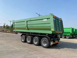 Semi-remorque benne latérale en U de 50 tonnes, benne hydraulique à basculement arrière, 4 essieux - Product Image 5