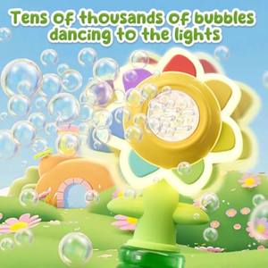 Children's Seven-Color Sunflower Electric Power Dancing Flowers Bubble Machine Plastic <b>Toy</b> - Product Image 2