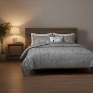 <b>Comforter</b> <b>Set</b> 8Pcs Cotton Printed Floral King Queen Size Home Bedding Modern Style - Product Image 2