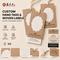 Étiquettes suspendues écologiques personnalisées avec logo, en papier kraft premium, avec cordon en coton pour accessoires de marque de vêtements (personnalisables)