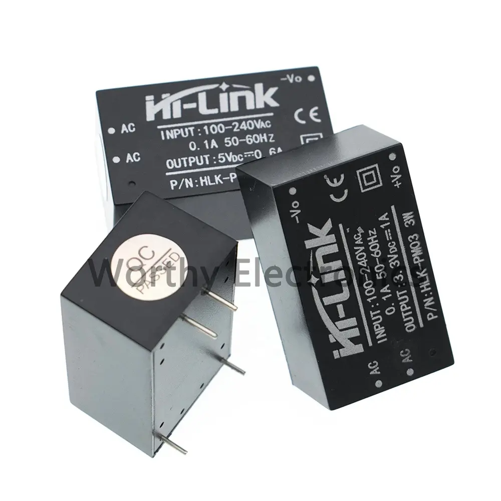 Subminiatuur Voedingsmodule 220V Tot 5V 3.3V 12V AC-DC Isolatieschakelaar HLK-PM01/03/12 Smart Home