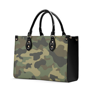Sac à main en cuir PU camouflage vert pour femme POD Dropship Elegant Lady Tote Bag - Product Image 3