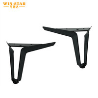 Pieds de canapé en métal noir en forme de V, durables et de qualité WINSTAR, pour armoire ou table.