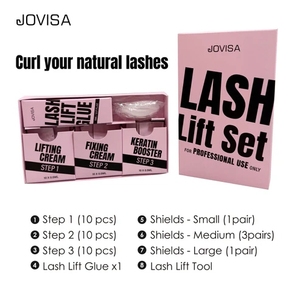 Set de Lifting de Pestañas JOVISA, Distribuidor Exclusivo, Fórmula Líquida en Crema sin Olor, Segura, Suave, Calidad Profesional, Rizado Natural - Product Image 6