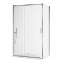 Porte de douche coulissante en aluminium flexible de 10 cm, réglable, pour salle de bain