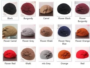 Custom 100% <strong>Wool</strong> <strong>Felt</strong> Hat Cap Women Beret