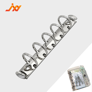 Klip logam 5 pengikat cincin untuk <span class=keywords><strong>file</strong></span> A4/A5 untuk <span class=keywords><strong>Folder</strong></span> kertas dengan mekanisme pengunci Notebook kantor/buku pengencang Spiral - Product Image 6