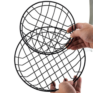 Panier à frire noir du fabricant, écologique, rond, outil de cuisine et de restauration pour la présentation de snacks, idéal pour le <span class=keywords><strong>camping</strong></span> - Product Image 5